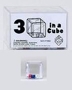 3 DADI NEL CUBO (BIANCO, ROSSO, BLU)