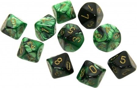 SET 10 D10 GEMINI 4 NERI-VERDI/ORO