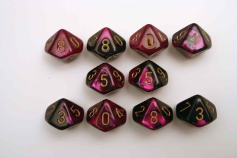 SET 10 D10 GEMINI 4 NERI-VIOLA/ORO