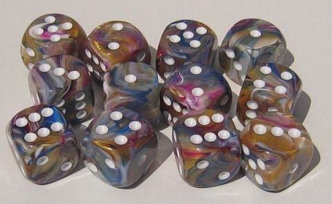 SET 12 DADI 16 MM. FESTIVI CAROSELLO/B.