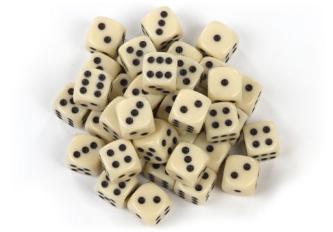DADI AVORIO 18 MM. (CONFEZIONE 50)