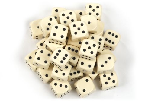 DADI AVORIO 22 MM. (CONFEZIONE 50)