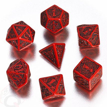 SET 7 DADI CELTICI 3D ROSSI/NERI