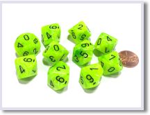 SET 10 D10 VORTEX VERDE BRILLANTE/NERO