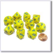 SET 10 D10 VORTEX GIALLI/BLU