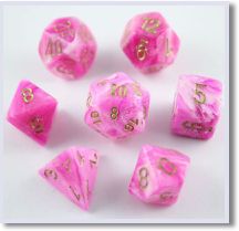 SET 7 DADI VORTEX ROSA/ORO