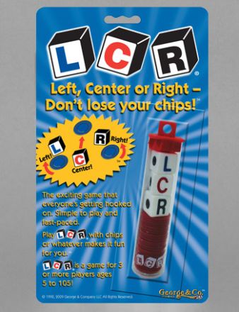 L-C-R DICE GAME BLISTER CARD