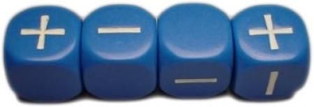 FUDGE DICE BLUE (4)