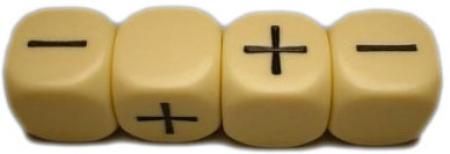FUDGE DICE IVORY (4)