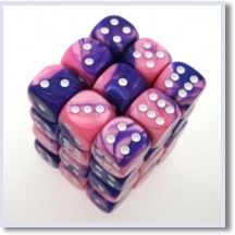 SET 36 DADI 12 MM. GEMINI 6 ROSA-VIOLA