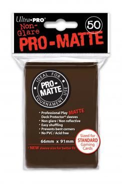 DECK PROTECTORS PRO MATTE MARRONI (50)