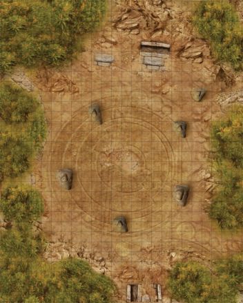 ROME MAP DRUID CIRCLE/VILLAGE