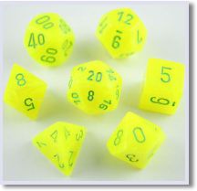 SET 7 DADI VORTEX ELETTRO GIALLI/VERDI