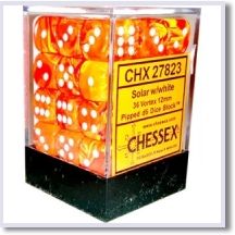 SET 36 DADI 12 MM. VORTEX SOLE/BIANCHI