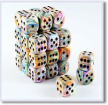 SET 36 DADI 12 MM. FESTIVI VIBRANTI/MAR.