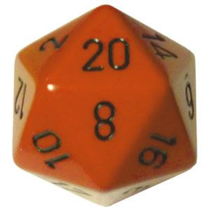 DADO 20 GIGANTE OPACO ARANCIONE