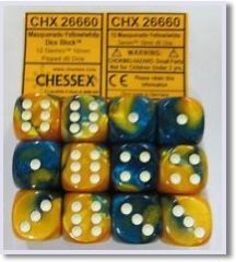 SET 12 DADI 16 MM. GEMINI7 MASQUERADE