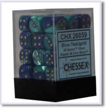 SET 36 DADI 12 MM. GEMINI7 BLUE/TEAL/G