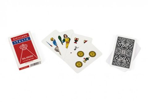 CARTE SICILIANE ITALIA ASTUCCIO ROSSO