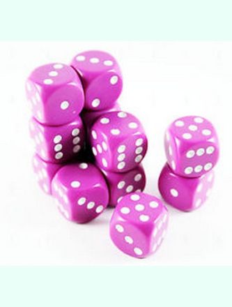 SET 12 DADI 16 MM. OPACHI VIOLA CHIARO