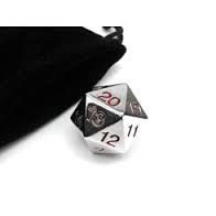 DADO 20 METALLO ROSSO