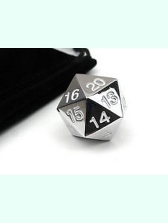 DADO 20 METALLO BIANCO