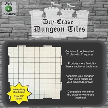 DRY ERASE 10 INCH DUNGEON TILES (9)