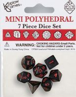 SET 7 DADI MINI NERI/ROSSI