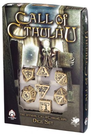 SET 7 DADI CALL OF CTHULHU BEIGE/NERI