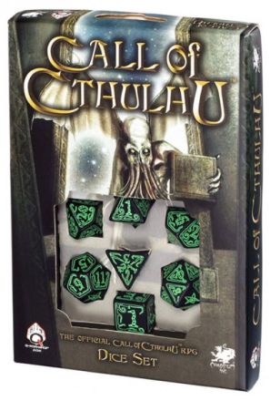 SET 7 DADI CALL OF CTHULHU NERI/VERDI