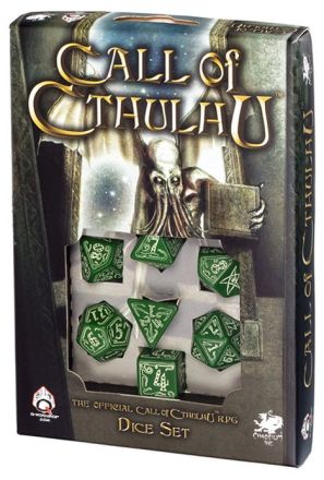 SET 7 DADI CALL OF CTHULHU VERDI/GLOW