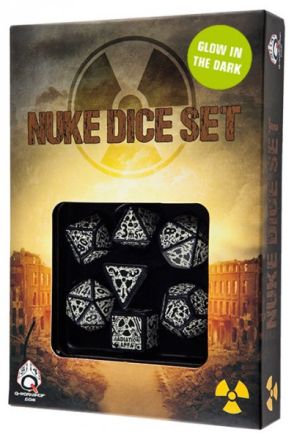 SET 7 DADI NUKE NERI/GLOW IN THE DARK