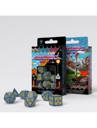 ARCADE BLUE & YELLOW DICE SET
