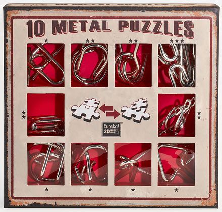10 METAL PUZZLES SET ROSSI
