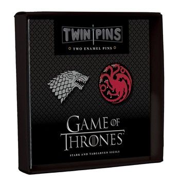 TWIN PINS: STARK AND TARGARYEN SIGILS