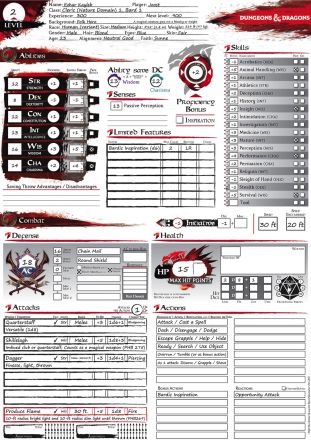 CHARACTER SHEETS