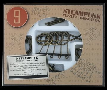 9 METAL STEAMPUNK PUZZLE BRONZO