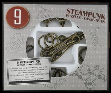 9 METAL STEAMPUNK PUZZLE GRIGIO
