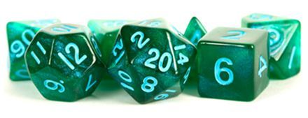 SET 7 DADI STARDUST VERDI/BLU