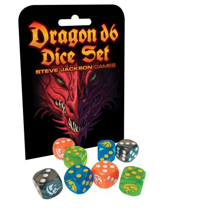 SET 8 DADI 6 FACCE DRAGON