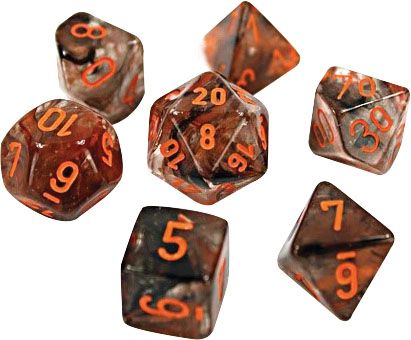 SET 7 DADI LAB NEBULA RAME/ARANCIO