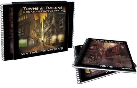 BOOK OF BATTLE MATS - TOWNS & TAVERNS