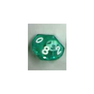 DADO D10 DOPPIO TRASPARENTE VERDE