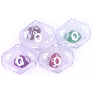 DADO D10 DOPPIO TRASPARENTE CLEAR