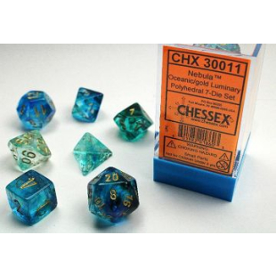 SET 7 DADI NEBULA LUMINARY OCEAN/ORO