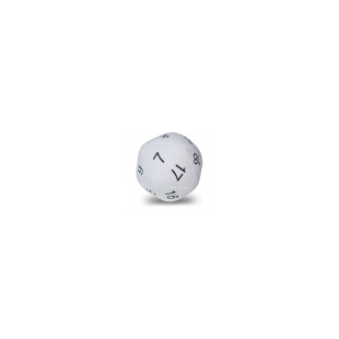 JUMBO D20 PLUSH DICE WHITE/BLACK