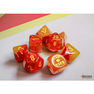 SET 8 DADI LAB 3 ROSSO-GIALLI LUMINARY