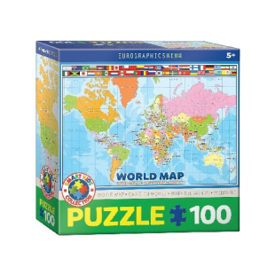 PUZZLE 100 PEZZI: MAPPAMONDO