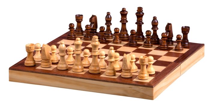 PINNEA Scacchiera In Legno Di Carpino Fatta A Mano 35x35 Cm, Pieghevole, Con Figure In Legno – Gioco Da Tavolo Per Bambini E Adulti - 4