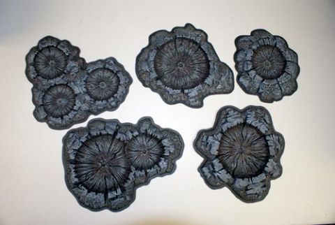 CRATER SET PAINTED (5 CRATERS)